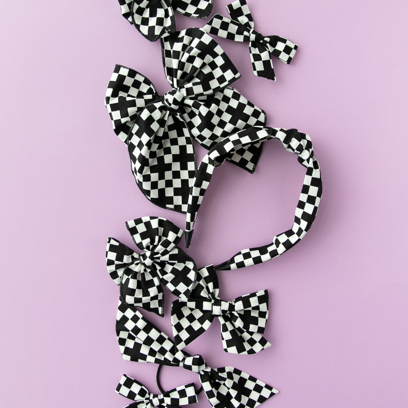 Checkers | Oversized Hand-tied Bow