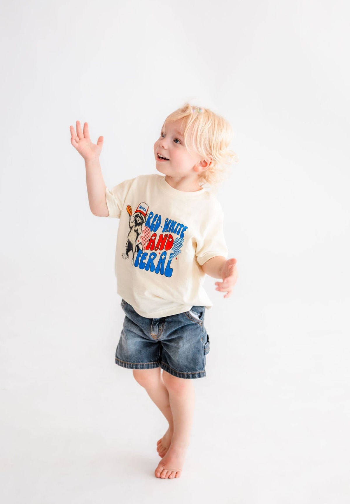 Red White & Feral - 100% Cotton Tee