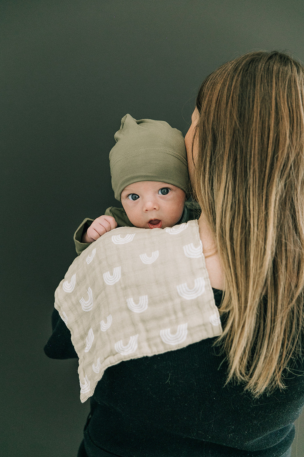 Olive Bamboo Newborn Knot Hat  Mebie Baby   