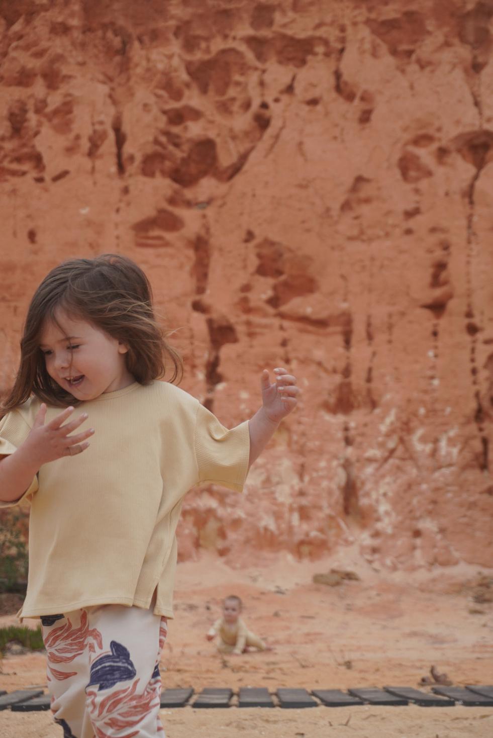 Organic Pima Cotton Kids Tee - Yellow