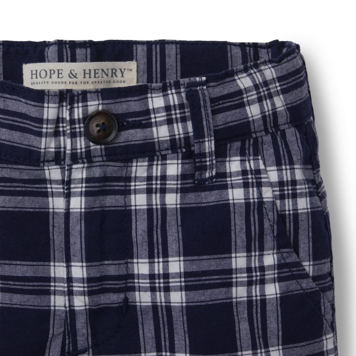 Baby Canvas Short - Blue Plaid