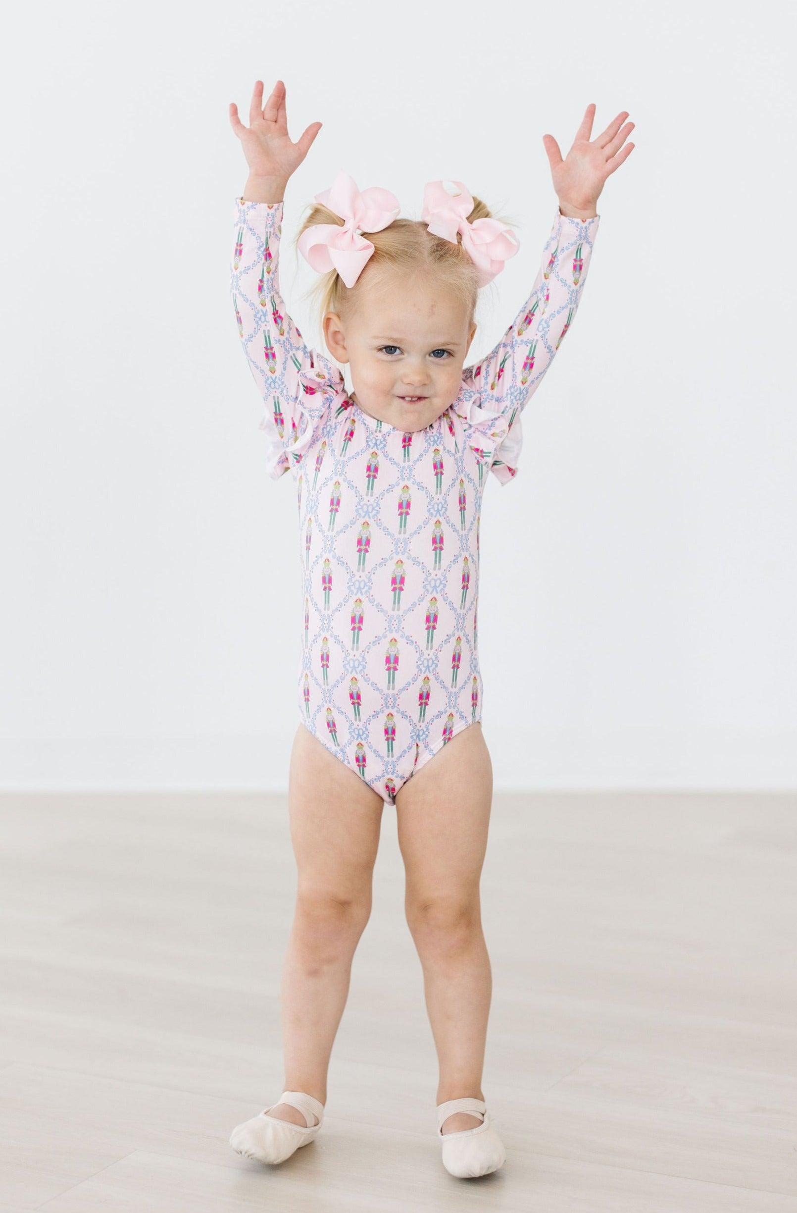 Pink Nutcracker L/S Flutter Sleeve Leotard