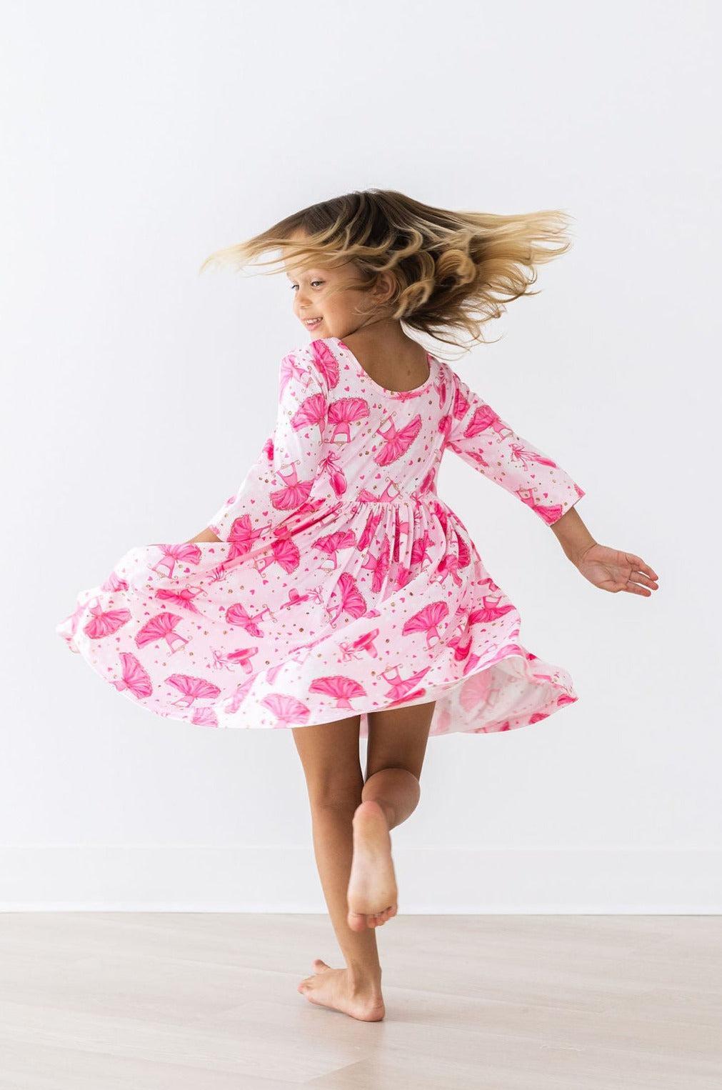 Pirouette 3/4 Sleeve Pocket Twirl Dress