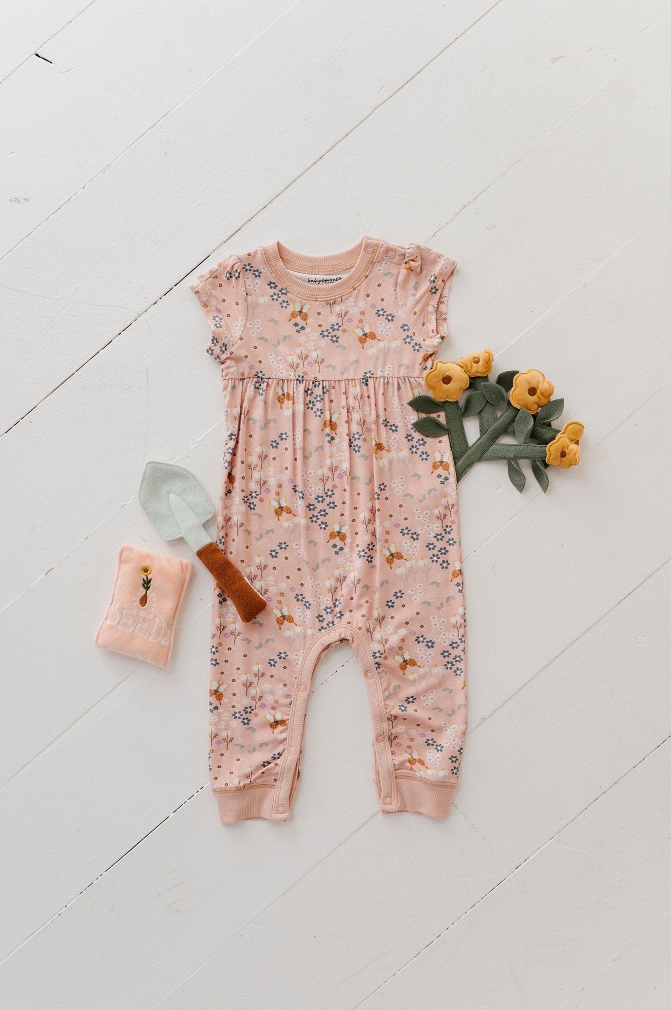 Baby Girl Short Sleeve Pant Romper
