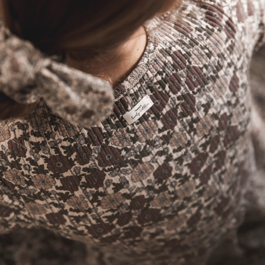 The Printed Long Sleeve Tee -  Ava