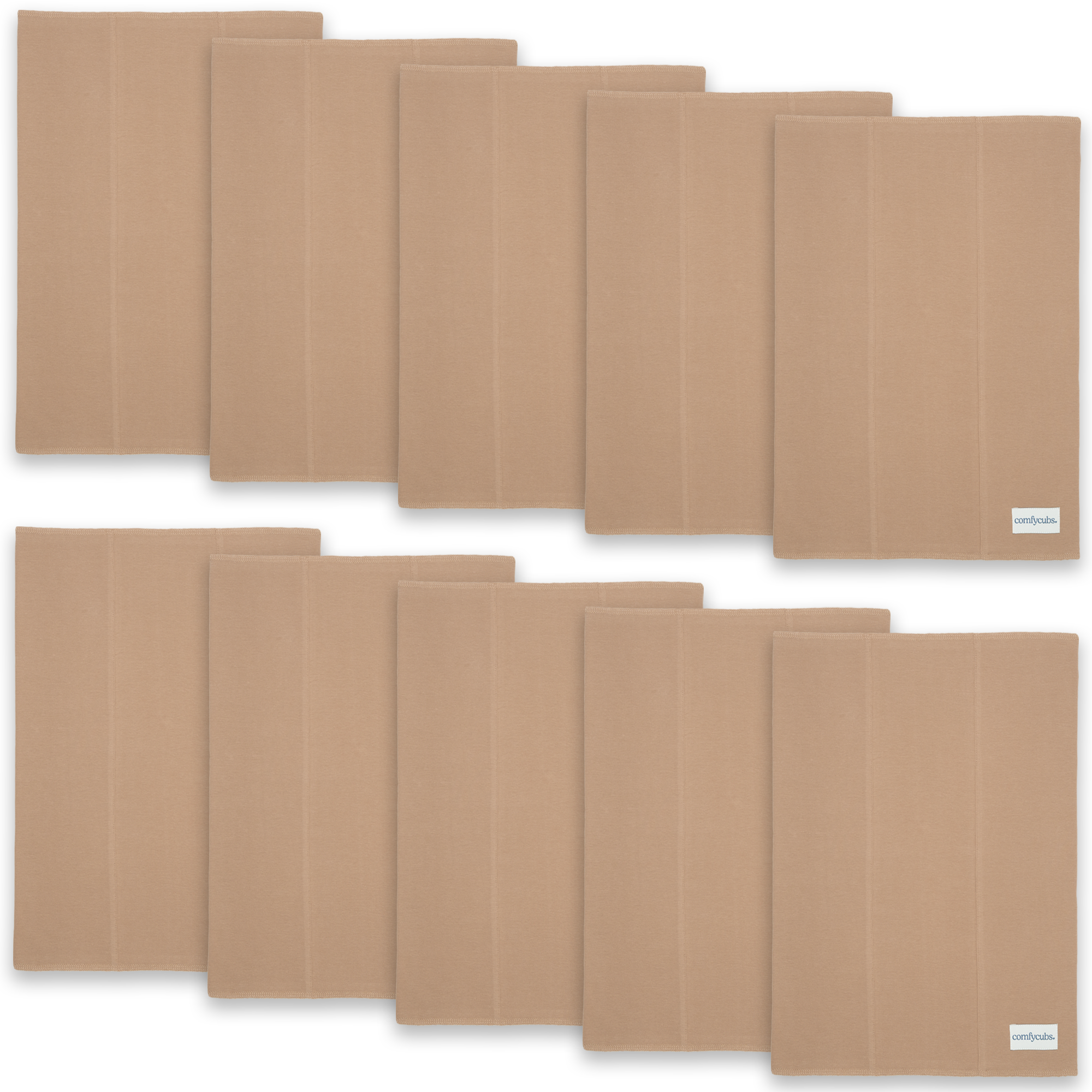 Cotton Burp Cloths in Cedar