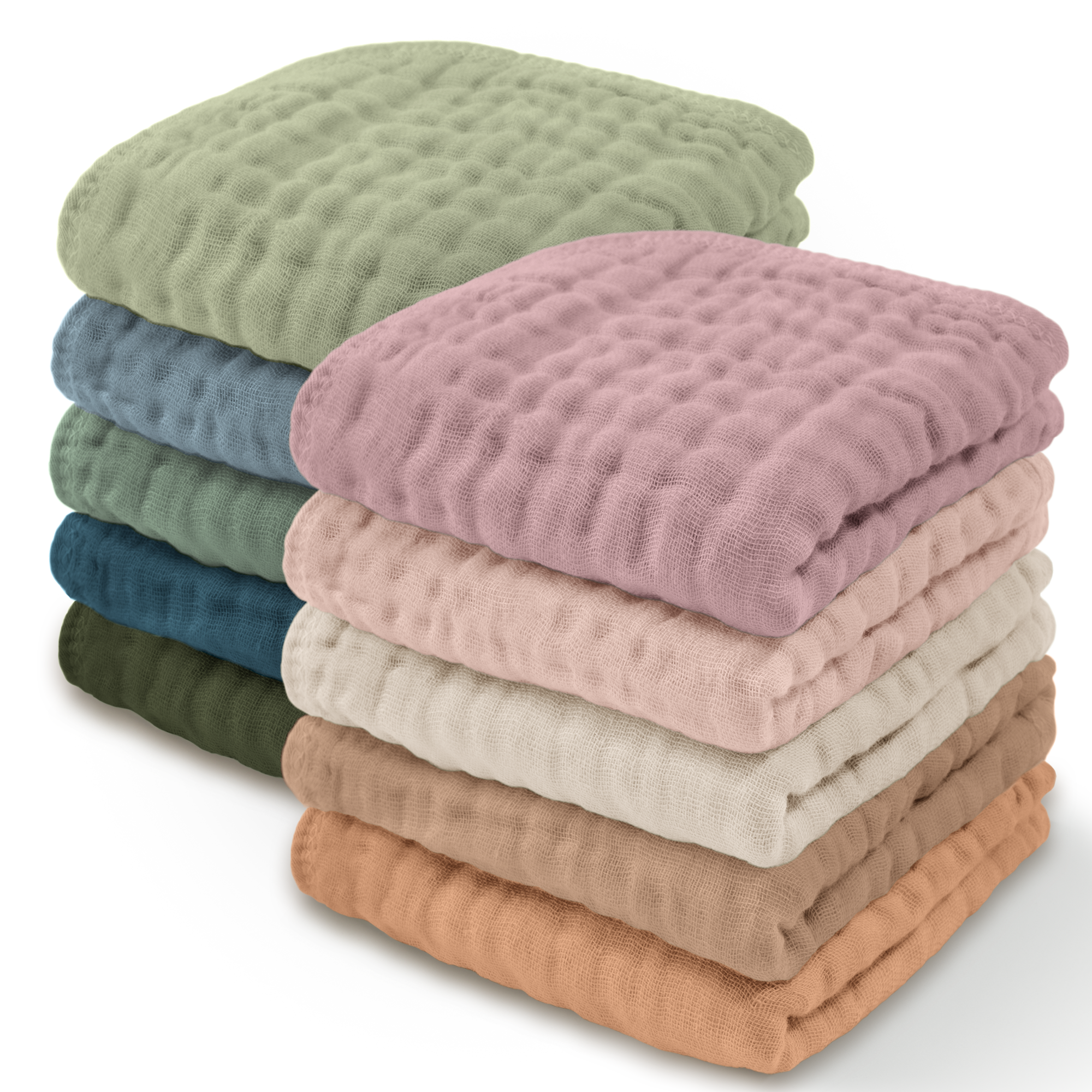 Muslin Washcloths by Comfy Cubs - Multicolor