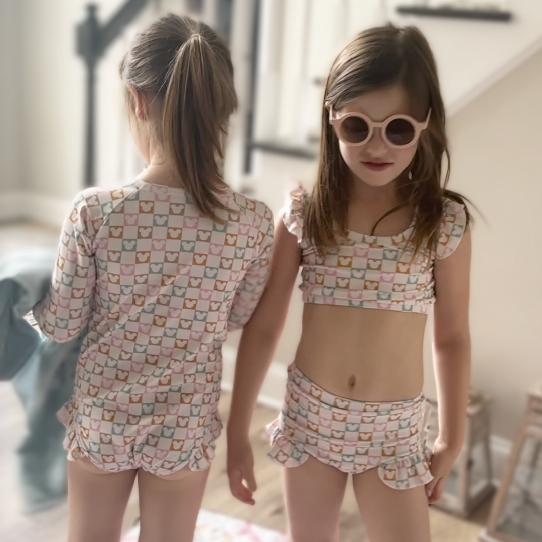 Checkered Magic Flutter Bikini