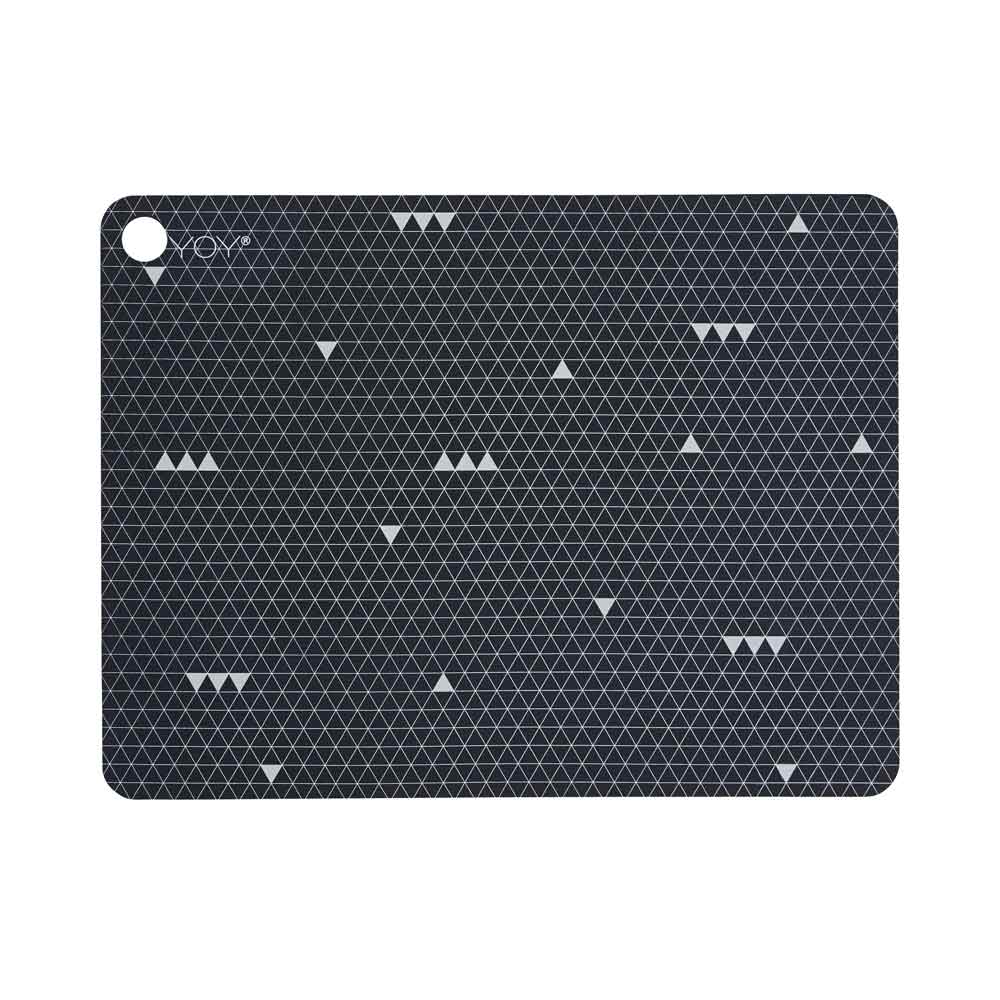 Placemat Grey Line - 2 Pcs/Pack - Dark Grey