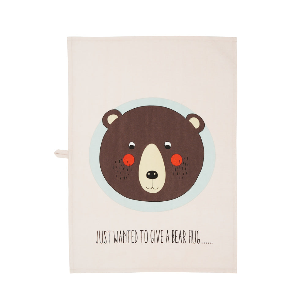 Tea Towel Bear - Powder