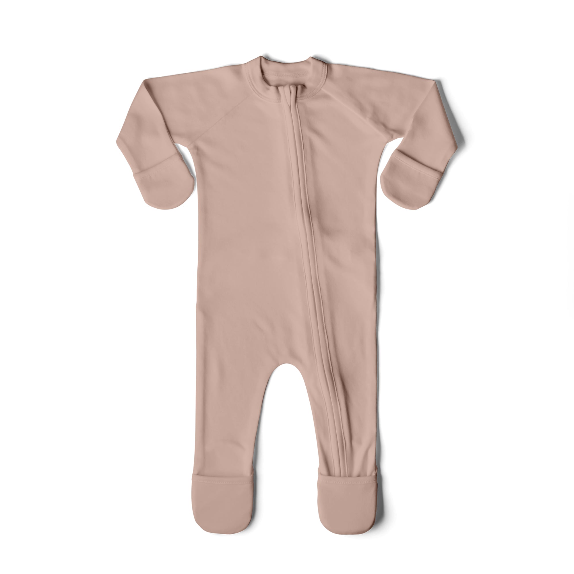 GROW WITH YOU FOOTIE | ROSE — Bamboo Organic Cotton Blend, 0–6M