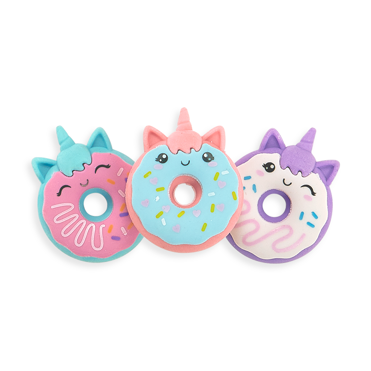 Magic Bakery Unicorn Donuts Scented Erasers - Set of 3