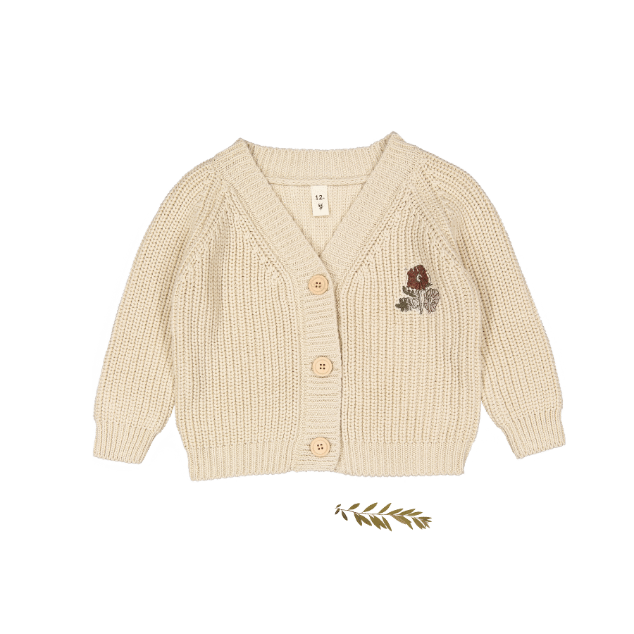 The Chunky Knit Cardigan - Ava Cream