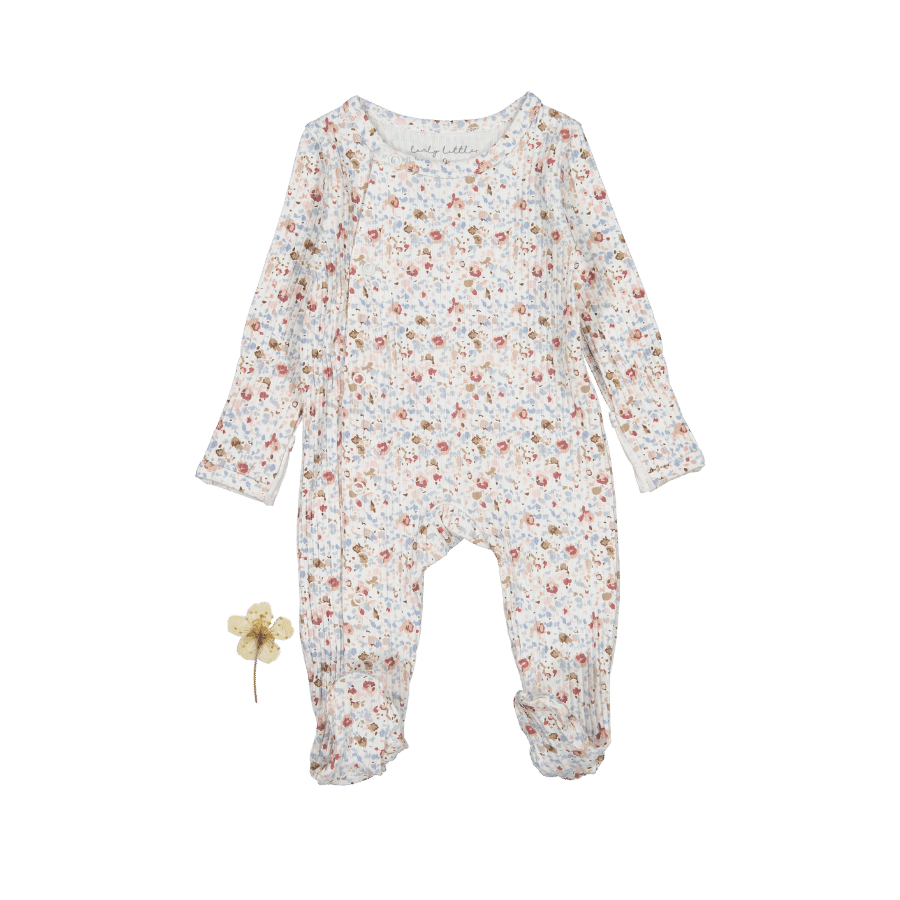 The Printed Snap Romper - Evelyn Front Snap Romper Lovely Littles   