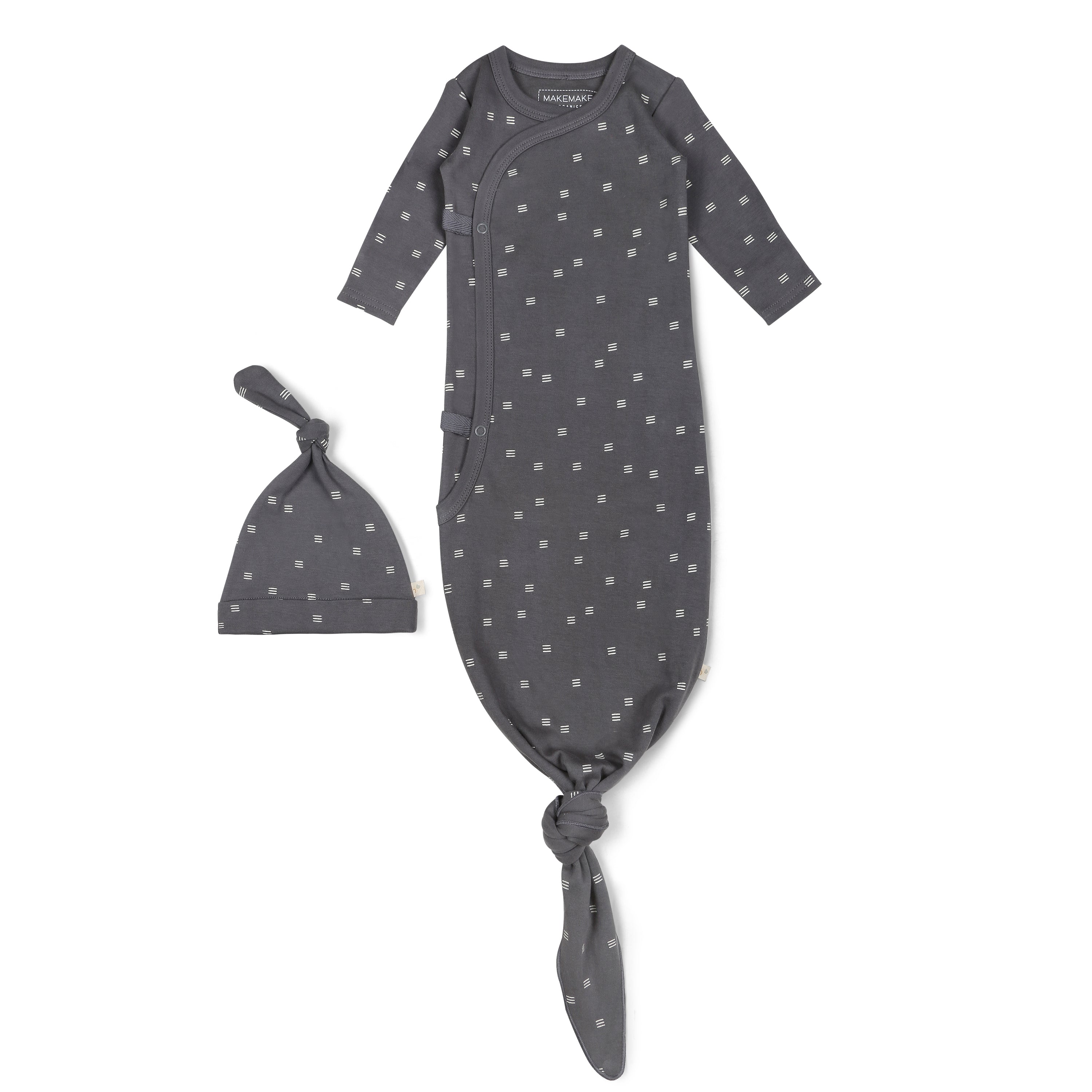 Organic Kimono Knotted Sleep Gown - Tribe