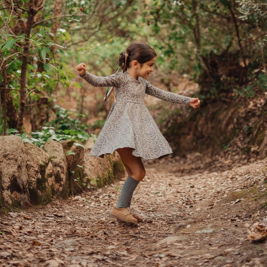 The Printed Long Sleeve Dress - Madeline