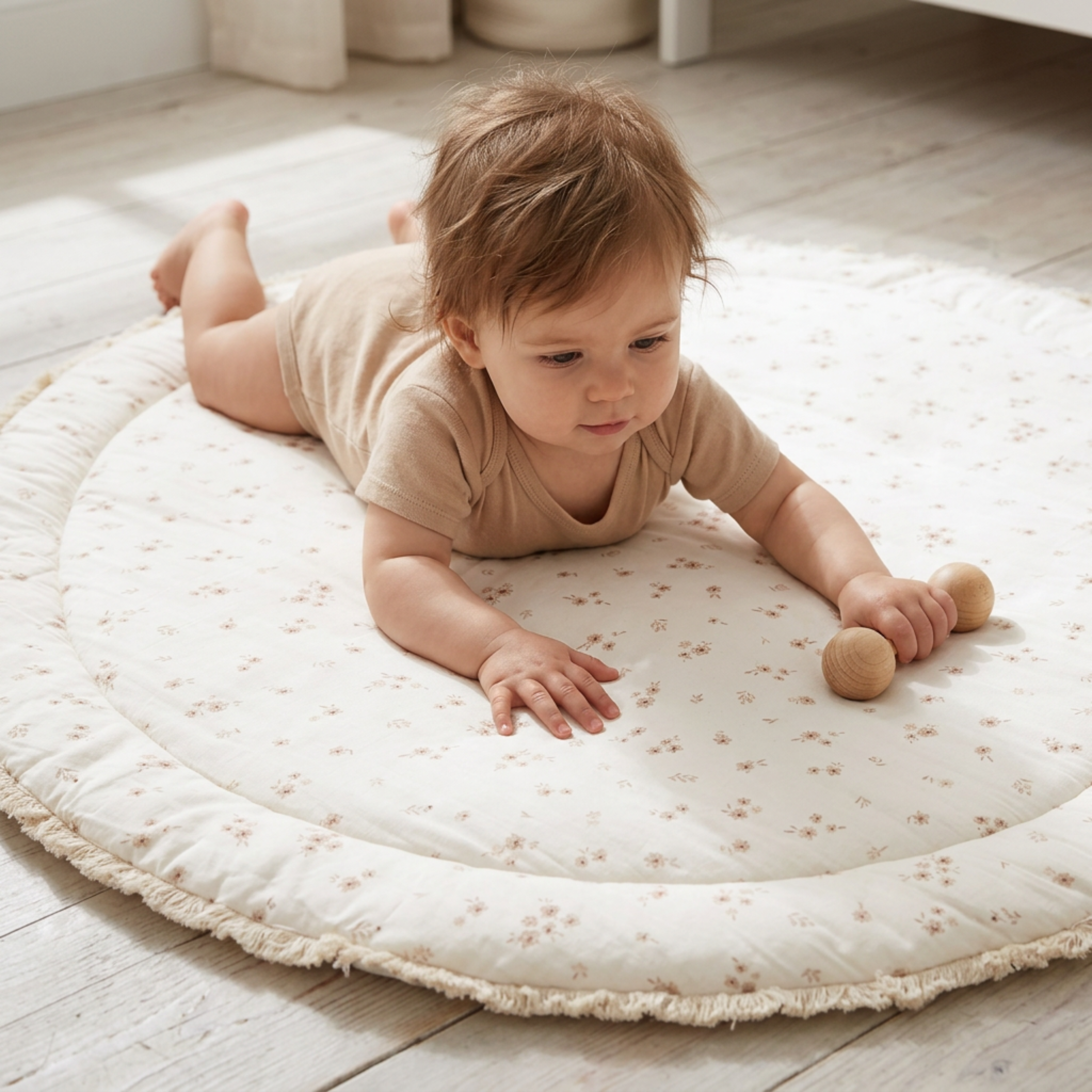 Organic Cotton Quilted Play Mat - Bloom