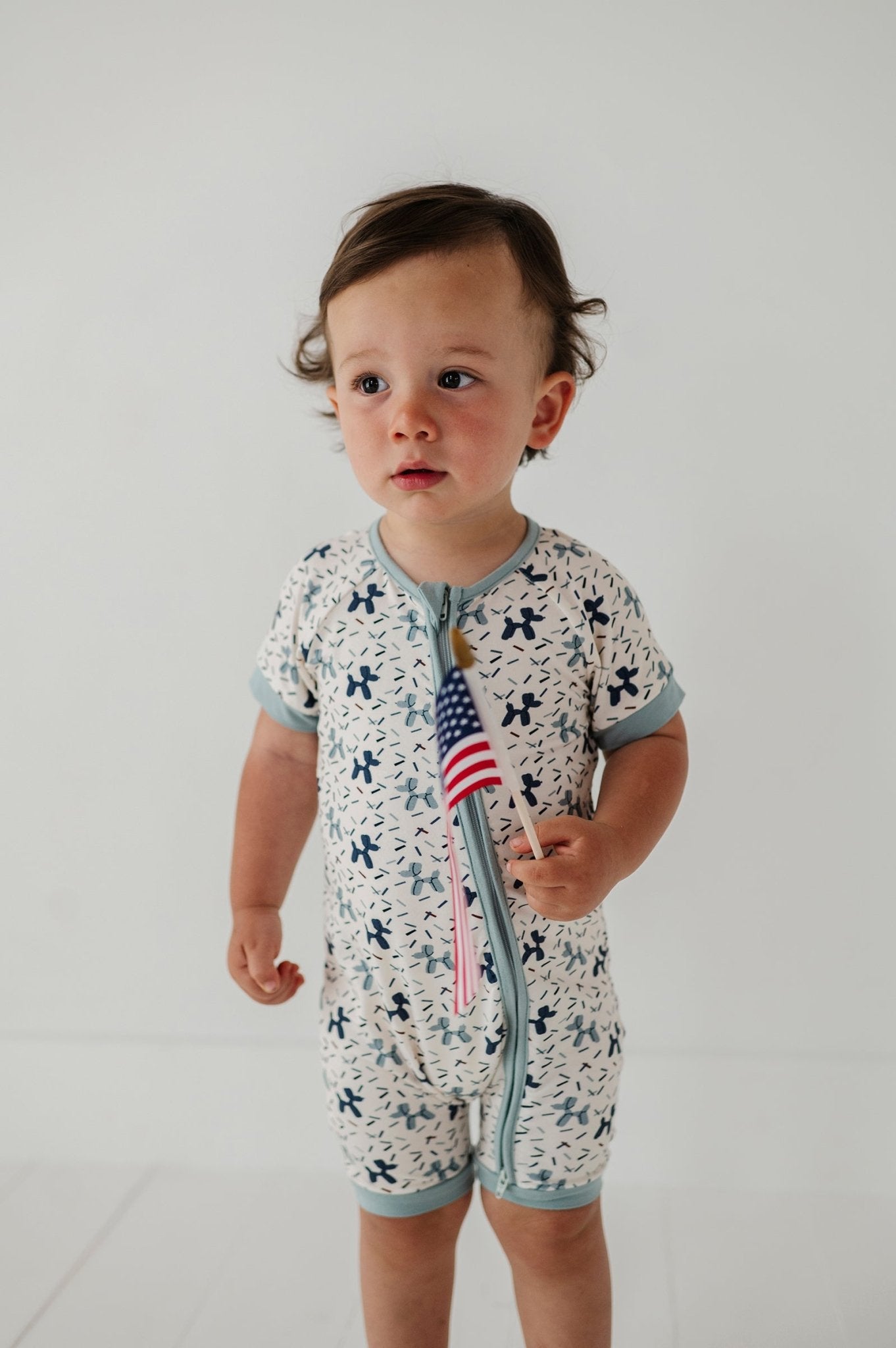 Baby Boy Summer Zip Romper