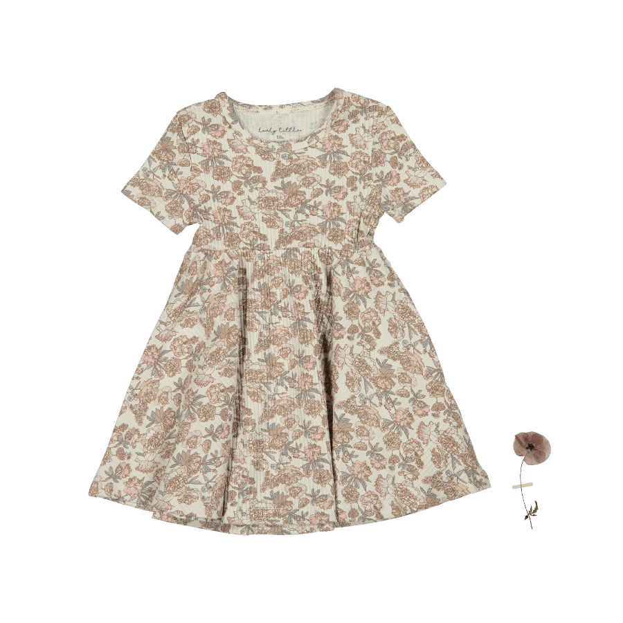 The Printed Short Sleeve Dress - Delilah Short Sleeve Dress Lovely Littles   