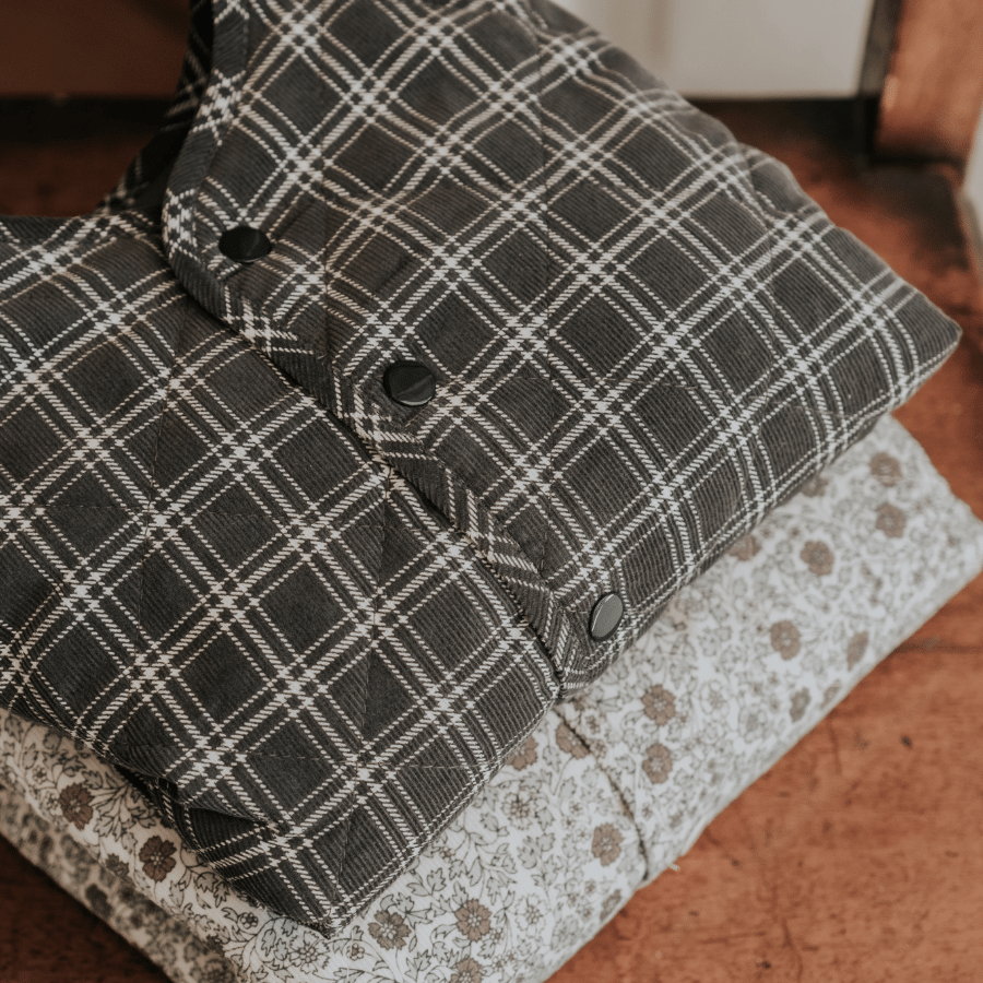 The Corduroy Tunic -  Steel Check