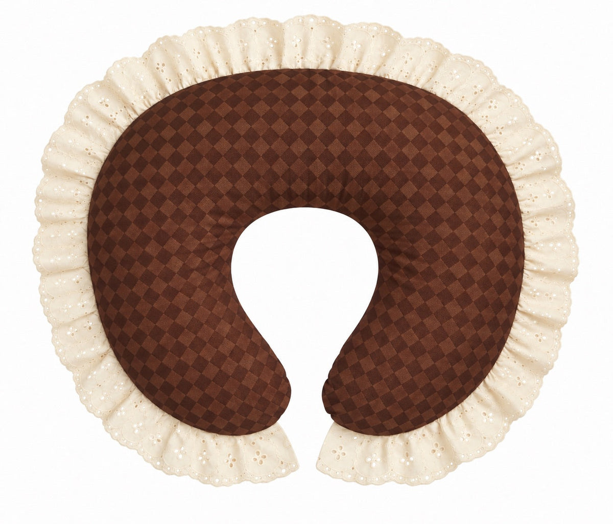 Ivory Eyelet Ruffle Original Nursing Pillow Cover