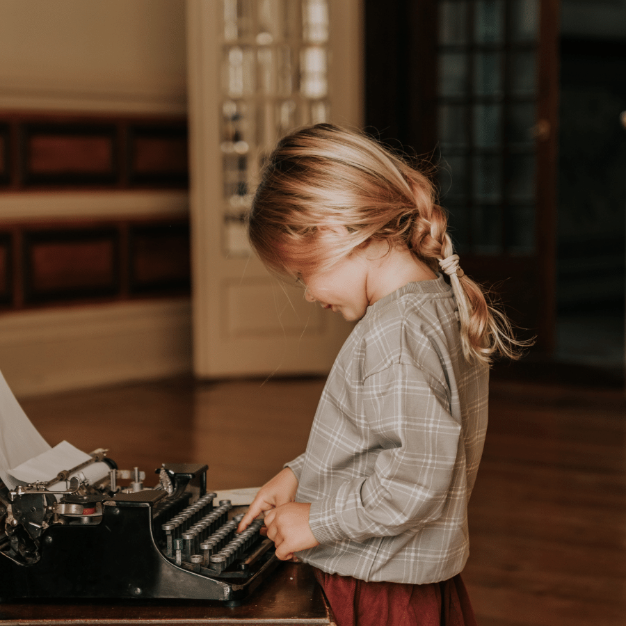 The Printed Sweatshirt - Taupe Check
