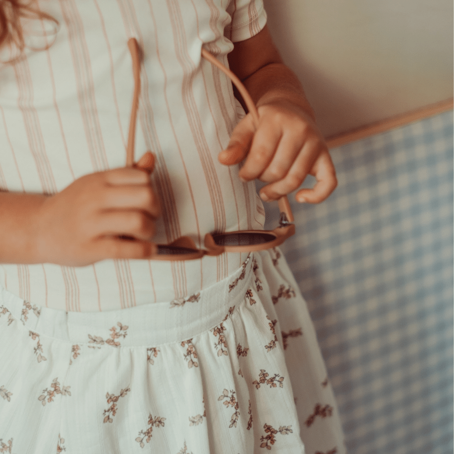 The Printed Long Sleeve Dress - Rose Stripe