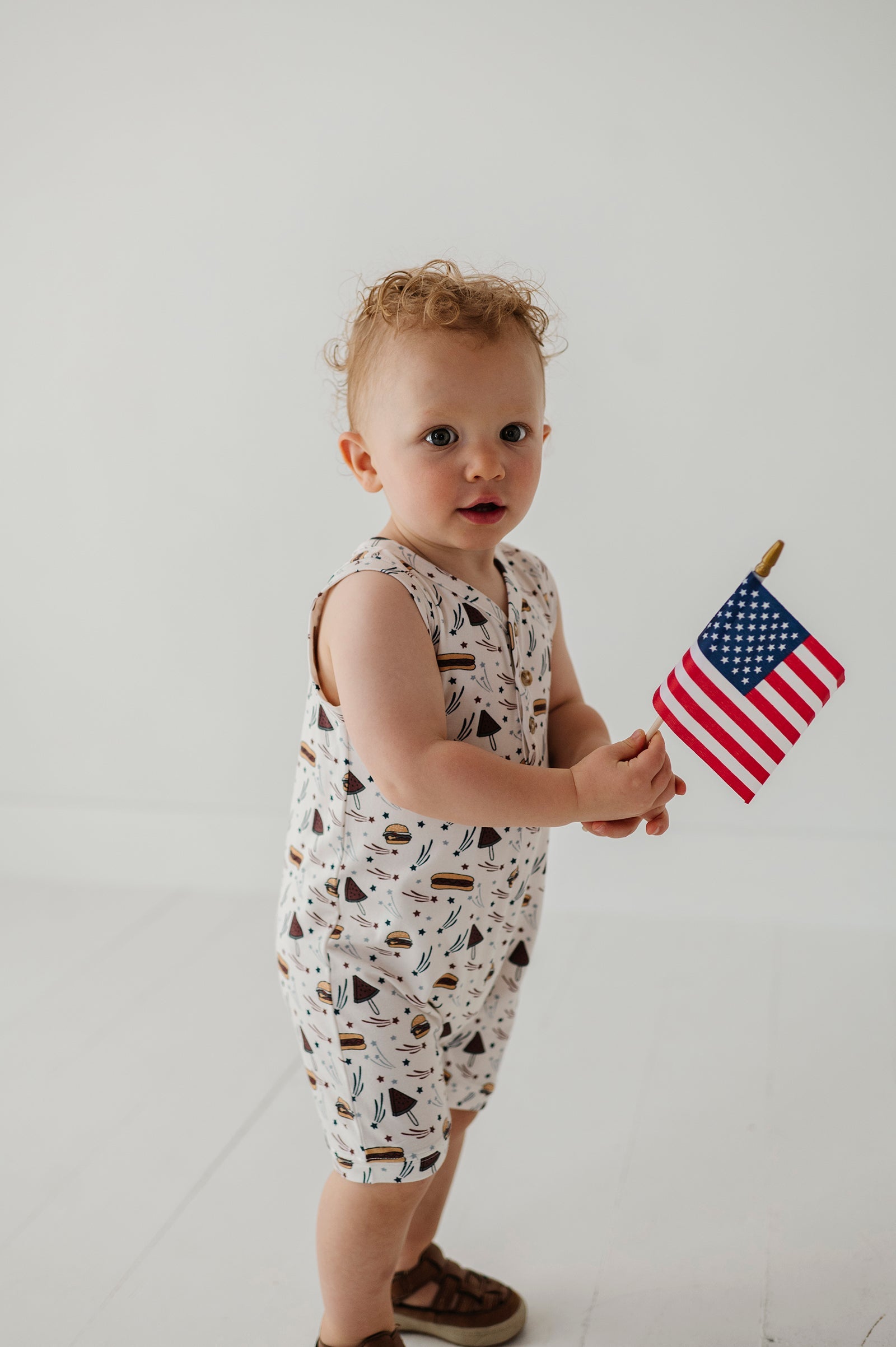 Boy's Sleeveless Romper