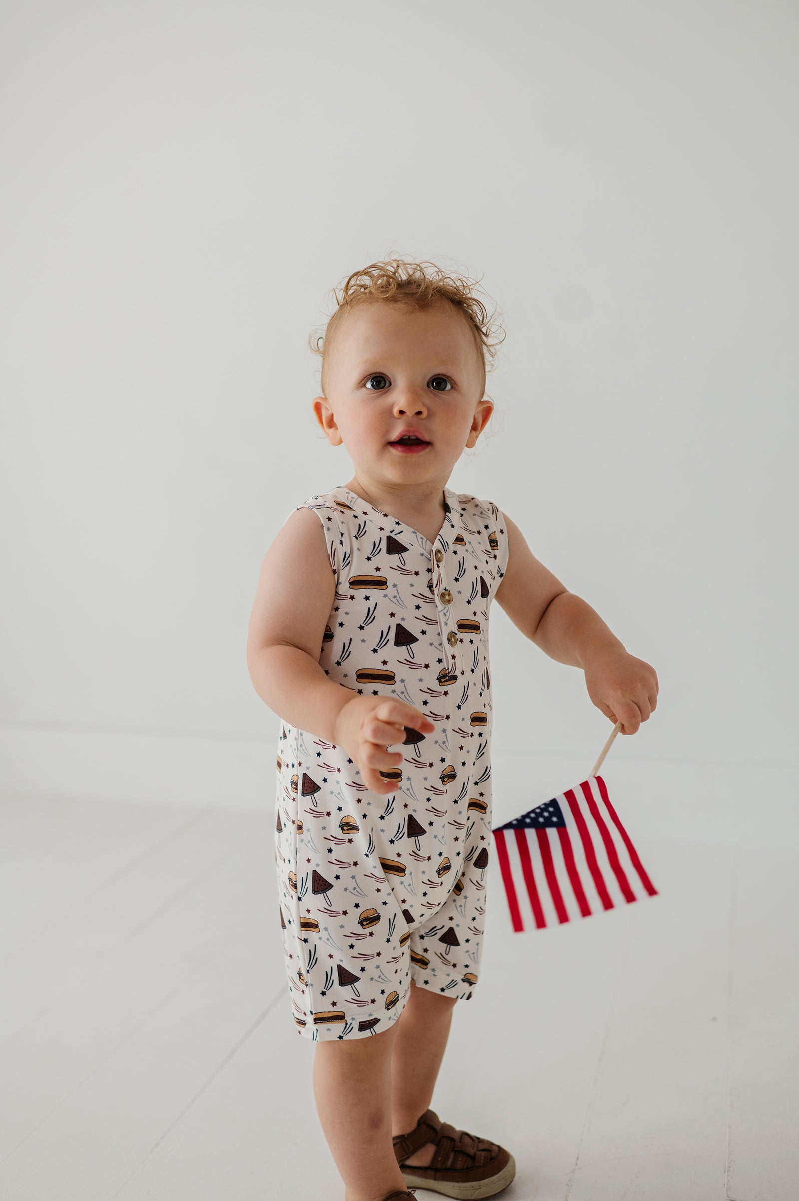 Boy's Sleeveless Romper