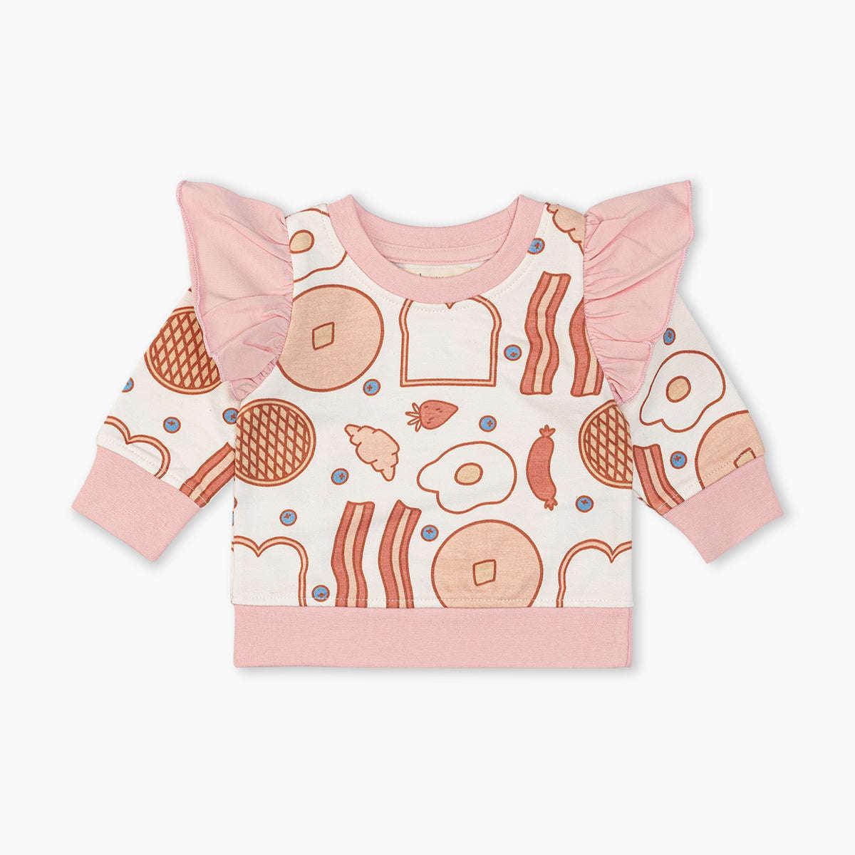 Double Ruffle Sweatshirt - Brunches of Fun