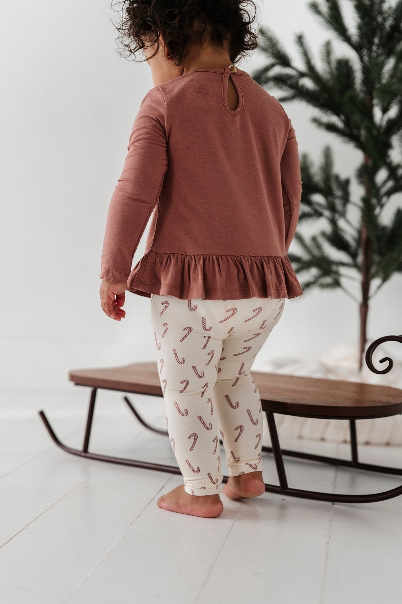 Girl's Long Sleeve Peplum Set