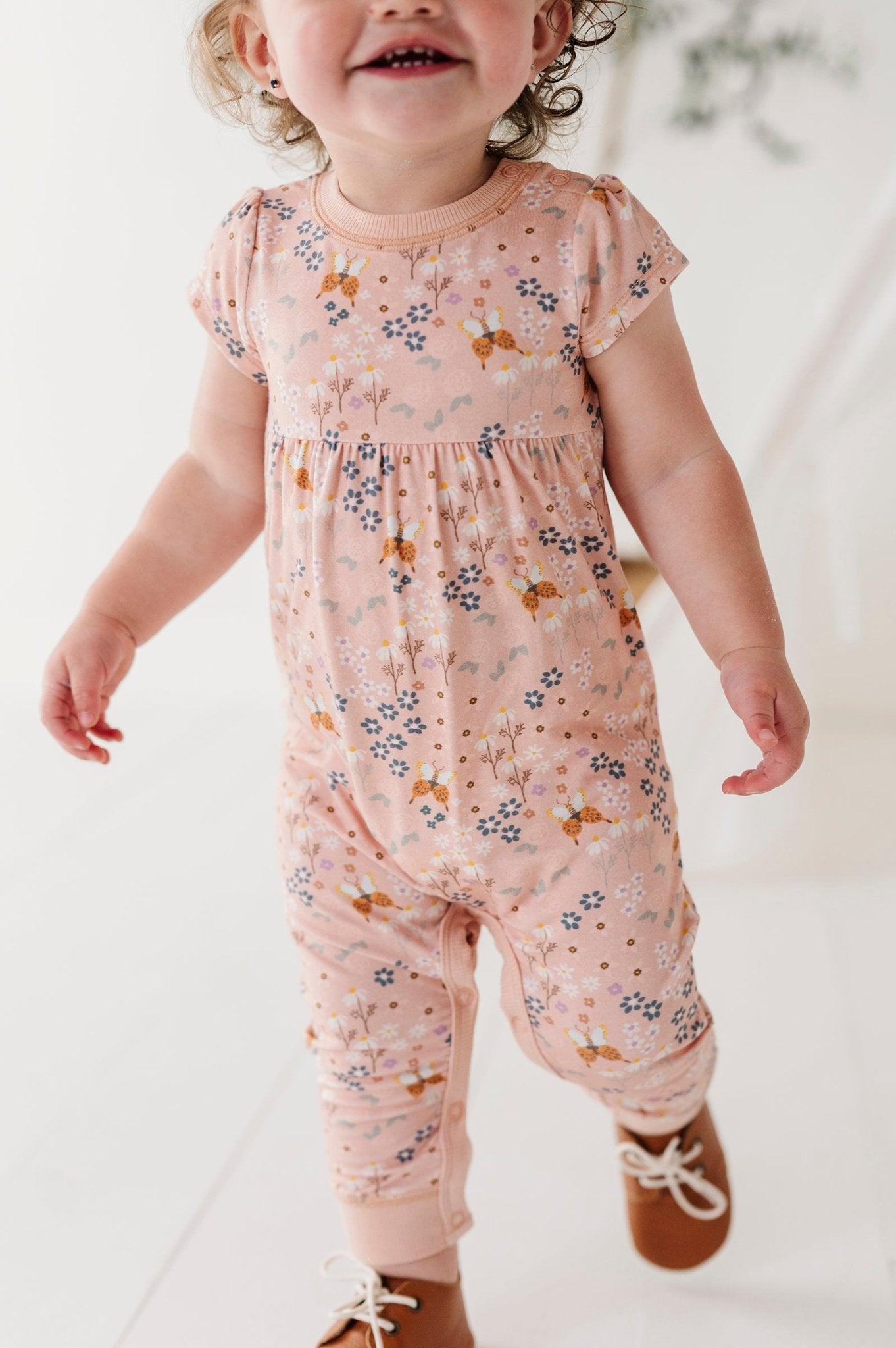 Baby Girl Short Sleeve Pant Romper