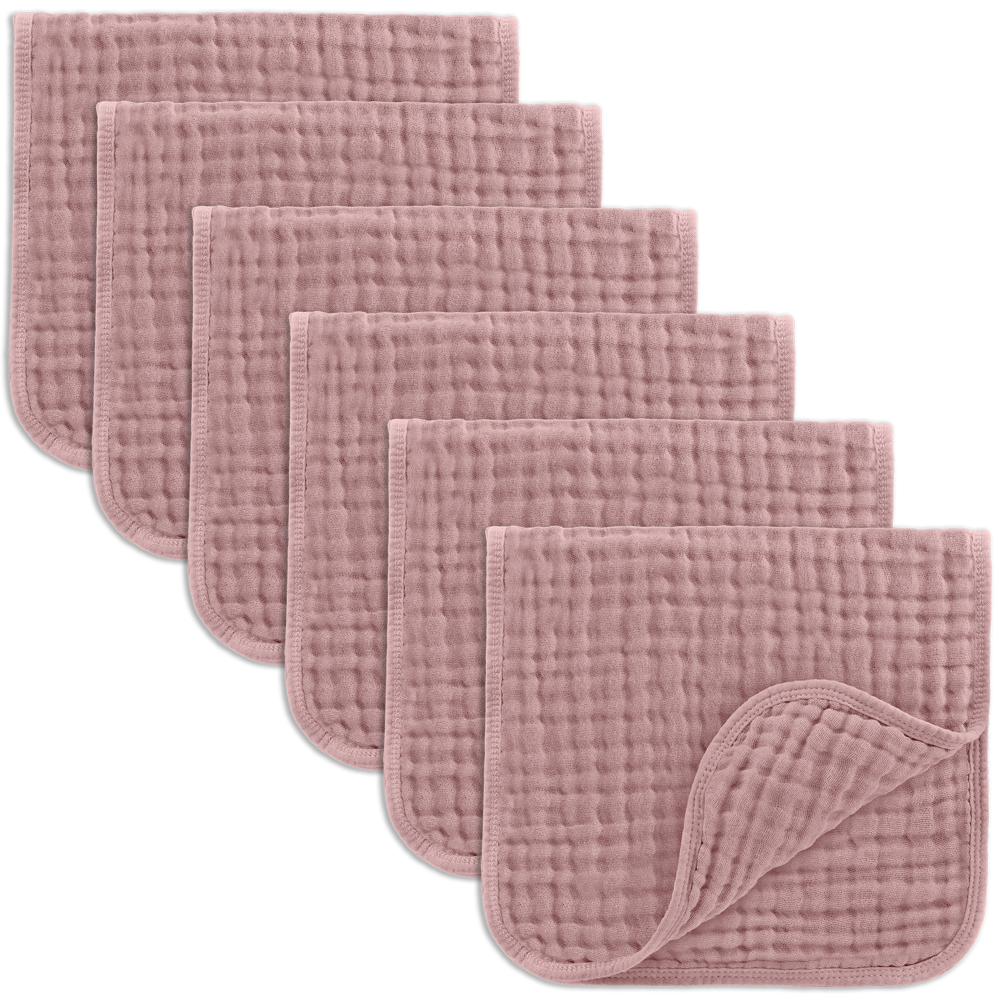 Muslin Burp Cloths by Comfy Cubs - Mauve