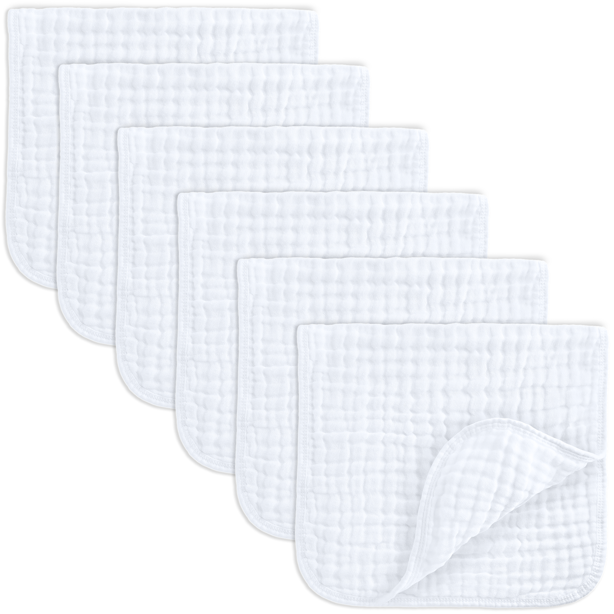 Muslin Burp Cloths by Comfy Cubs - White