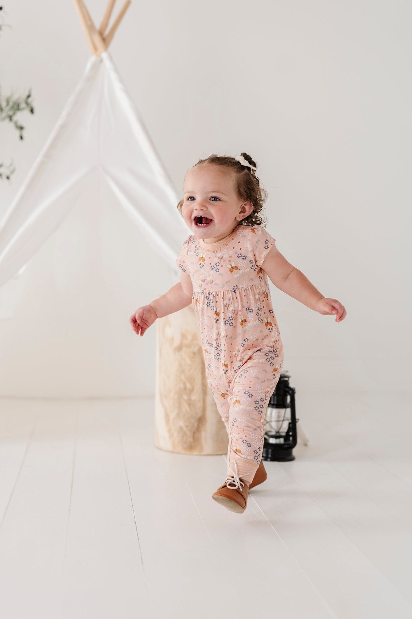 Baby Girl Short Sleeve Pant Romper