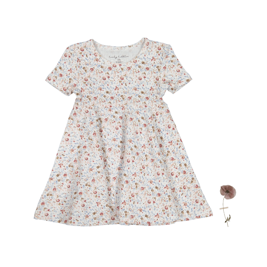 The Printed Short Sleeve Dress - Evelyn Short Sleeve Dress Lovely Littles   