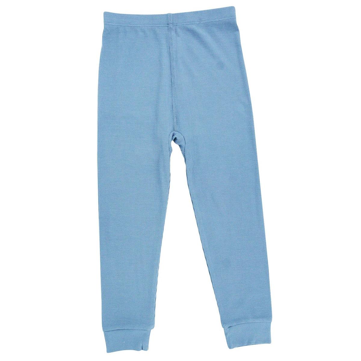 Big Kid Pajama - Denim Blue Ribbed