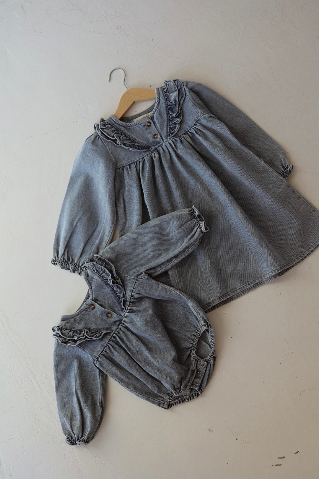Denim Dress | Ruffle