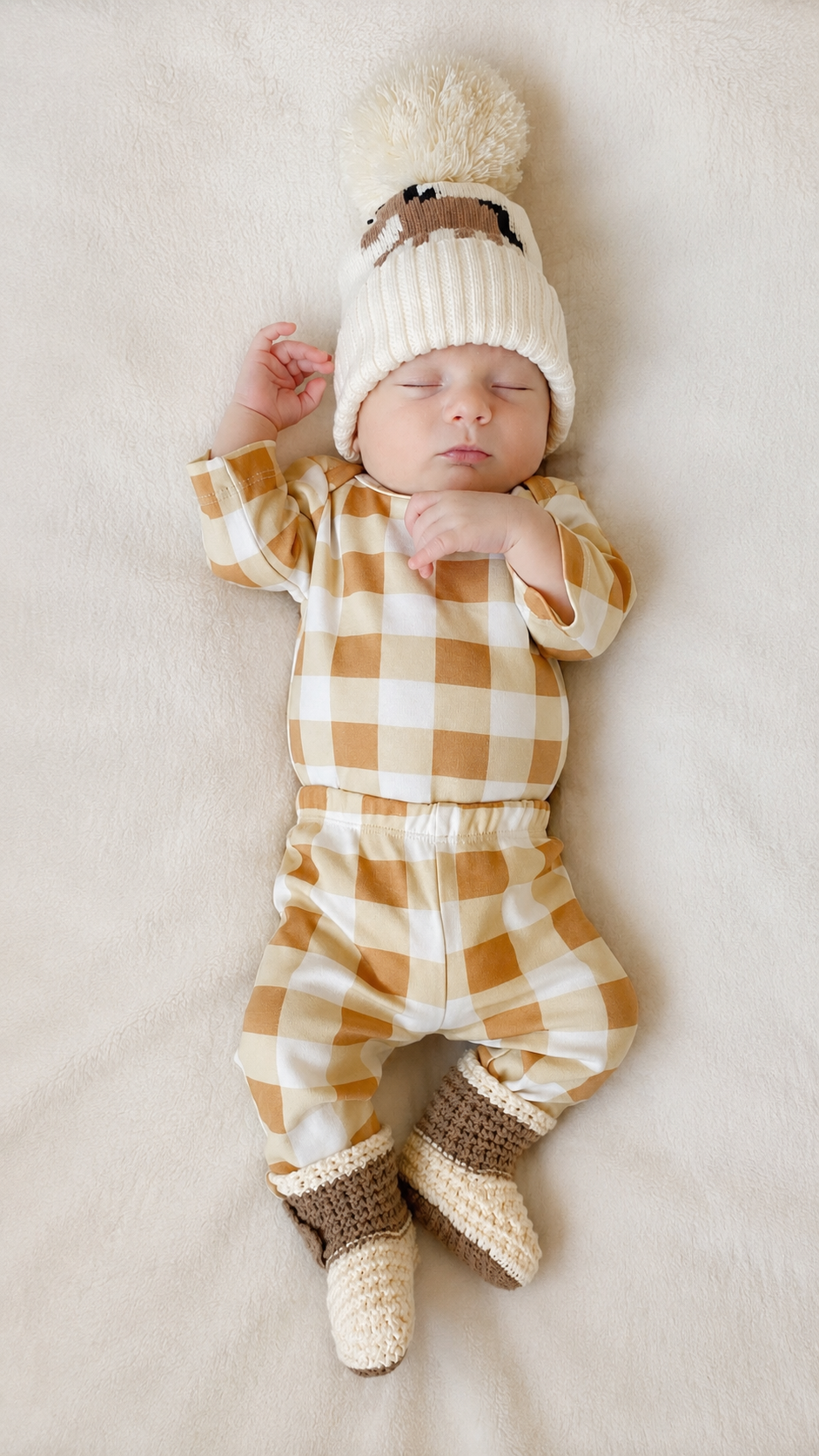 Western Gingham Bodysuit + Pant Set