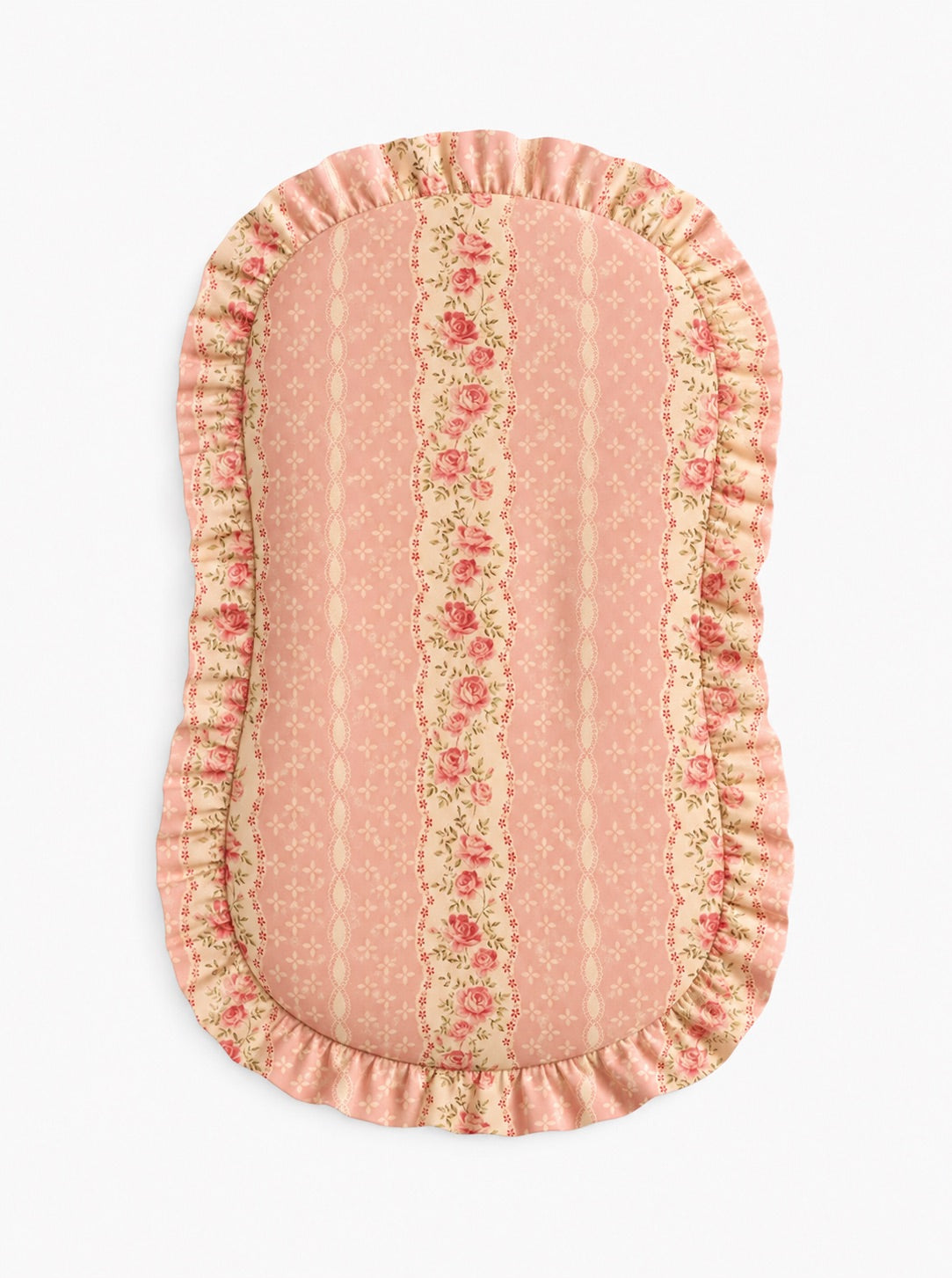 Pink Rose Ruffle Baby Lounger Cover
