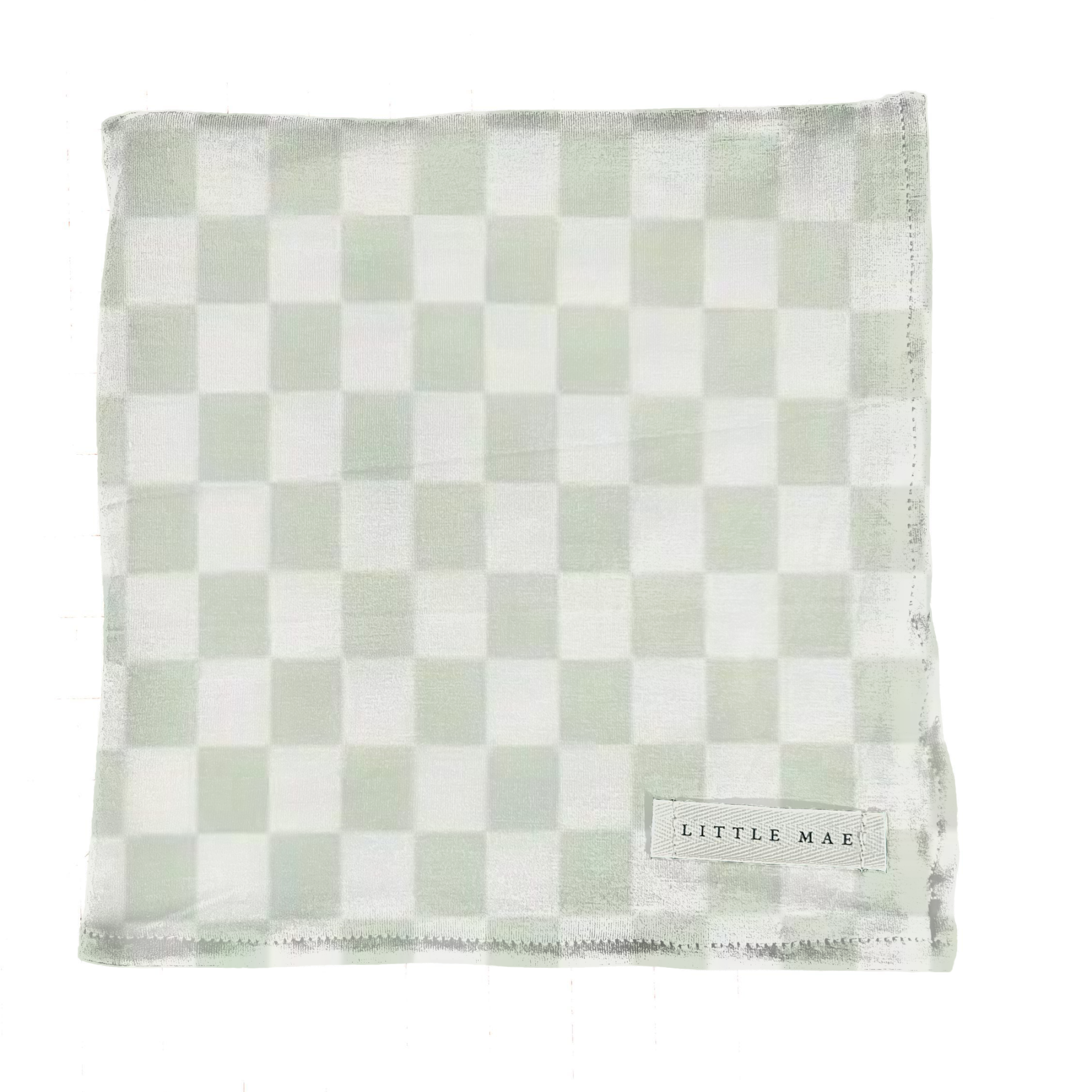 Leaf Green & White Checkered Stretch Swaddle
