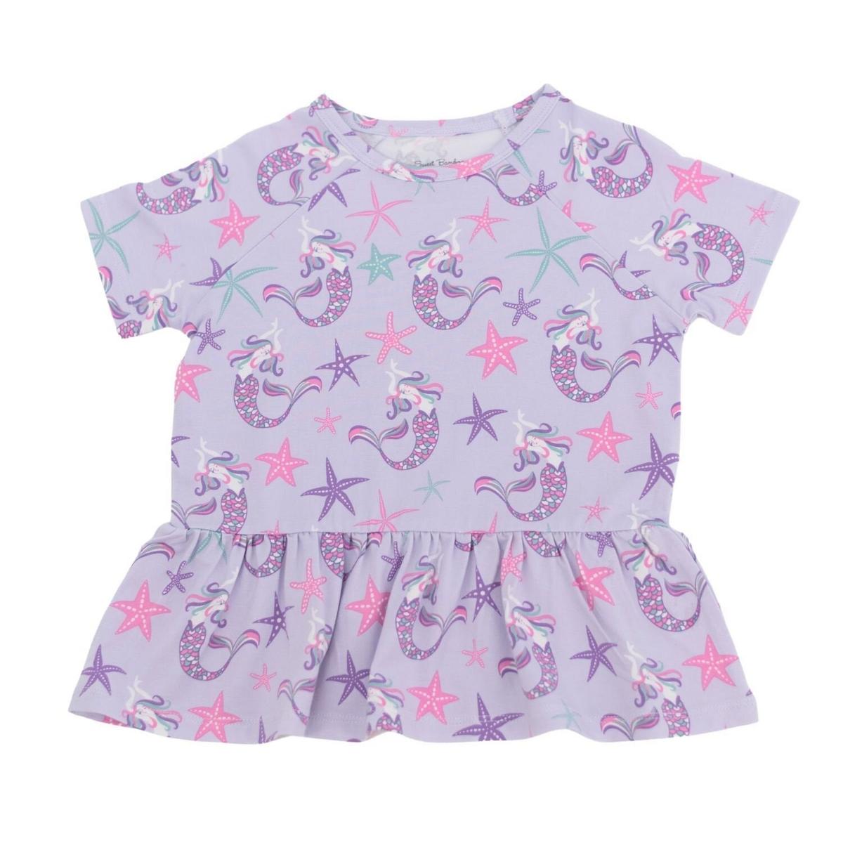 Ruffle Bottom Tee - Mermaid Purple