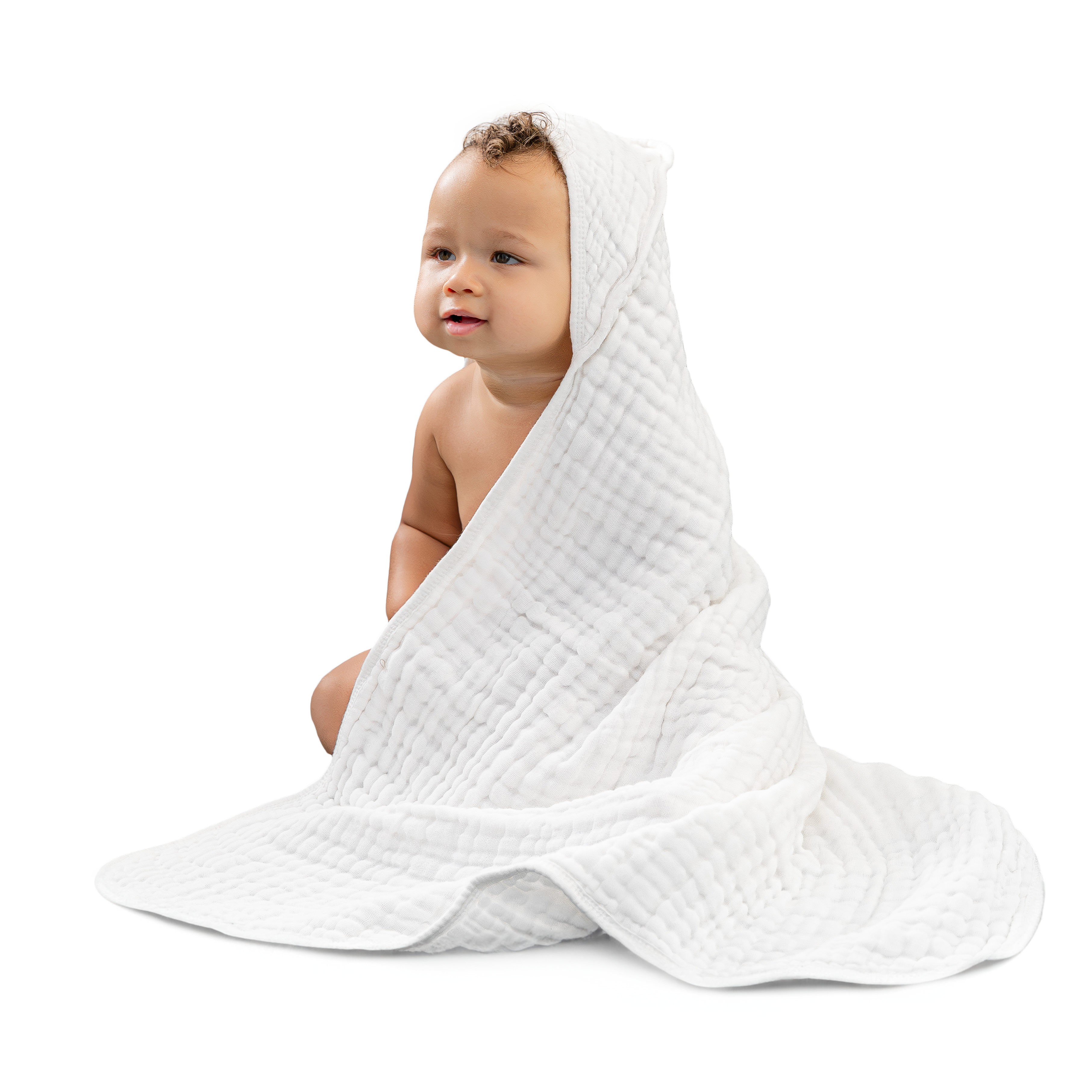 Baby Hooded Towels by Comfy Cubs - White