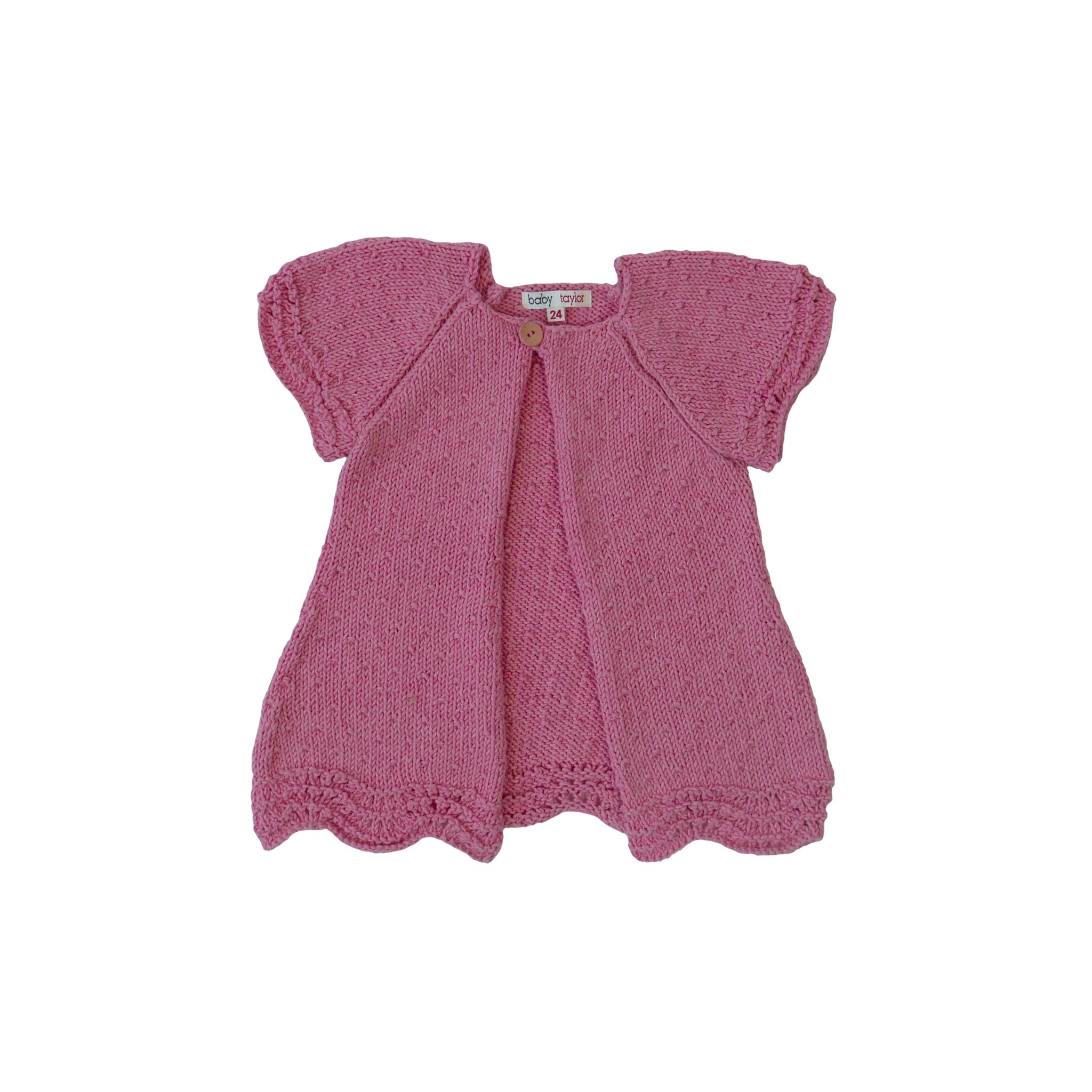 Noa  Cardigan (Hand-knitted) - Peach