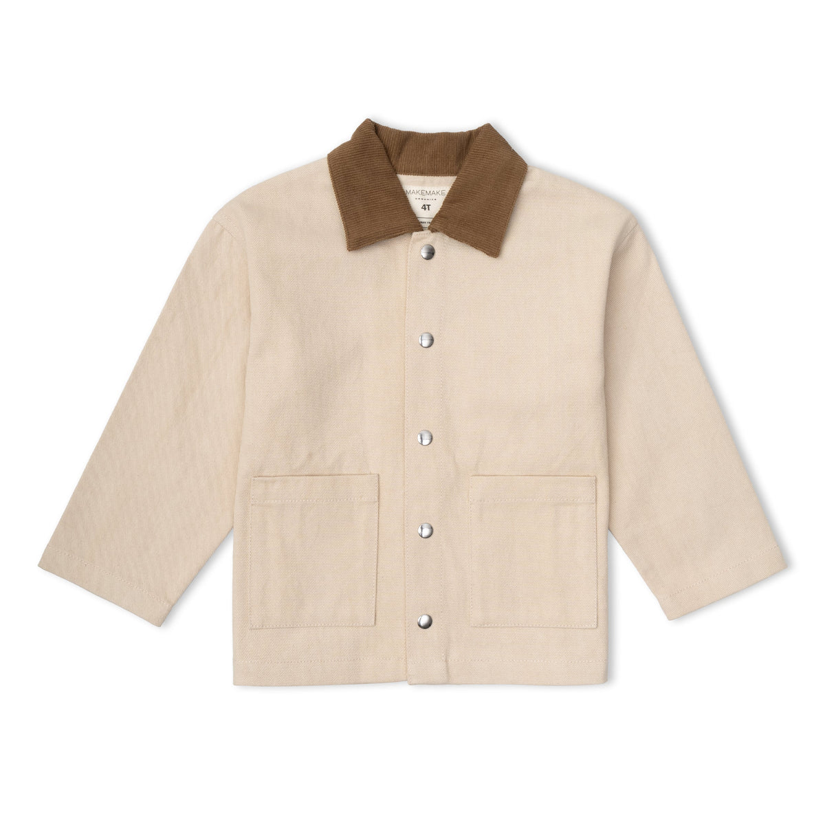 Organic Twill Button Jacket - Oat