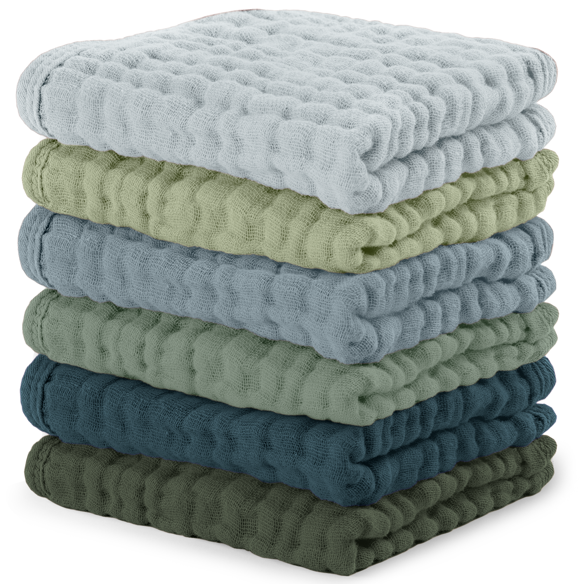 Muslin Washcloths in Multi-Boy