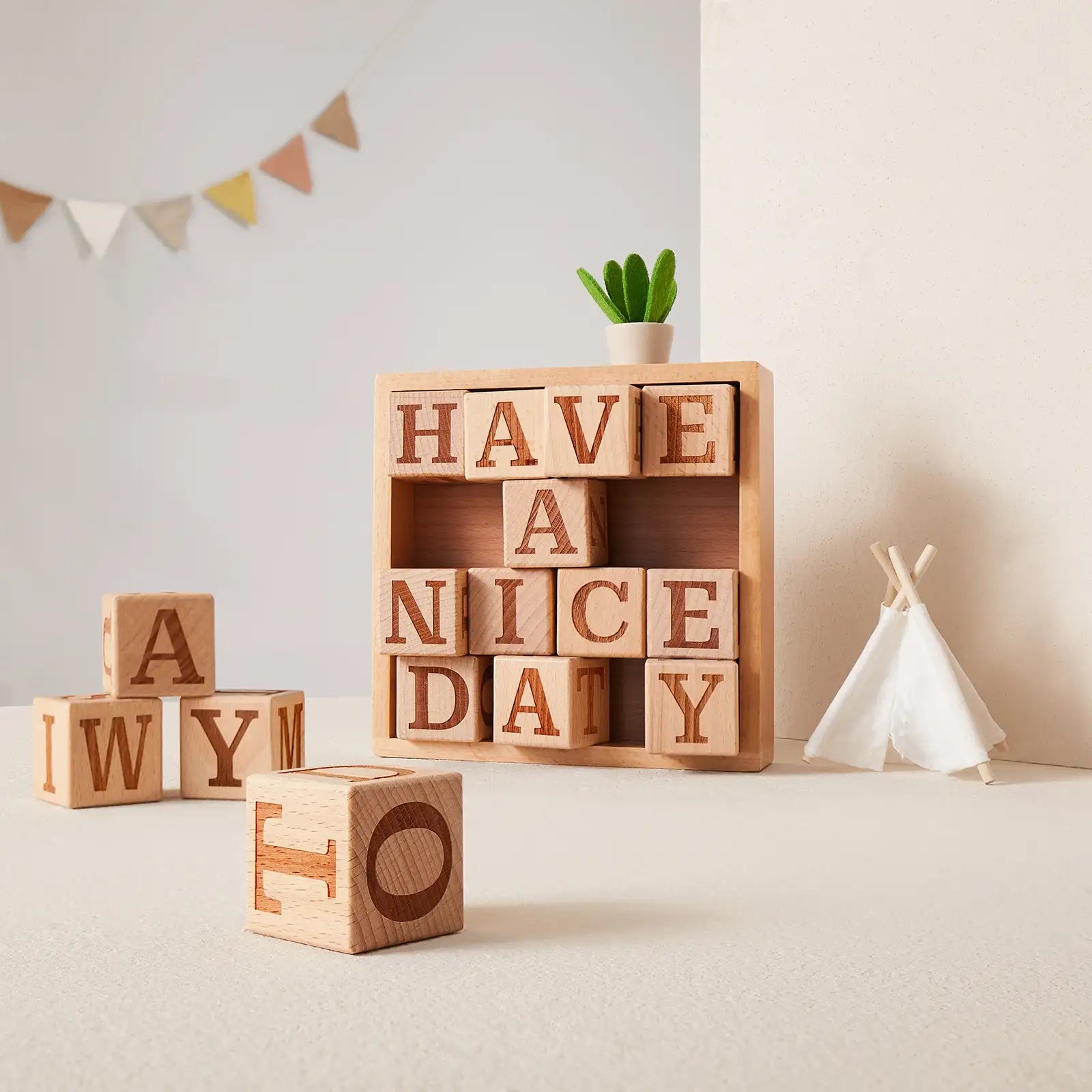 Tiny Land® Wooden Alphabet Blocks wooden toys Tiny Land   