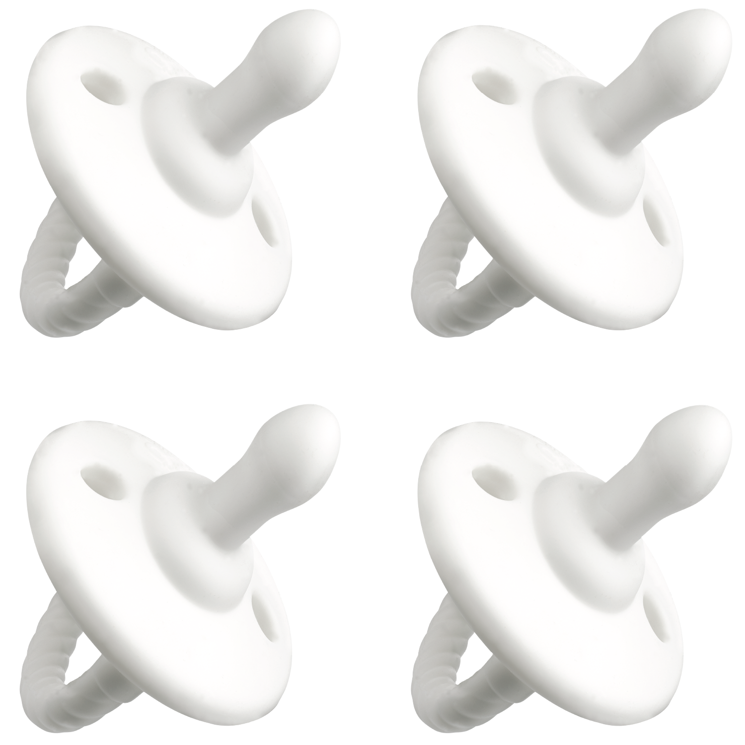 Pacifiers, 4 Pack by Comfy Cubs - White