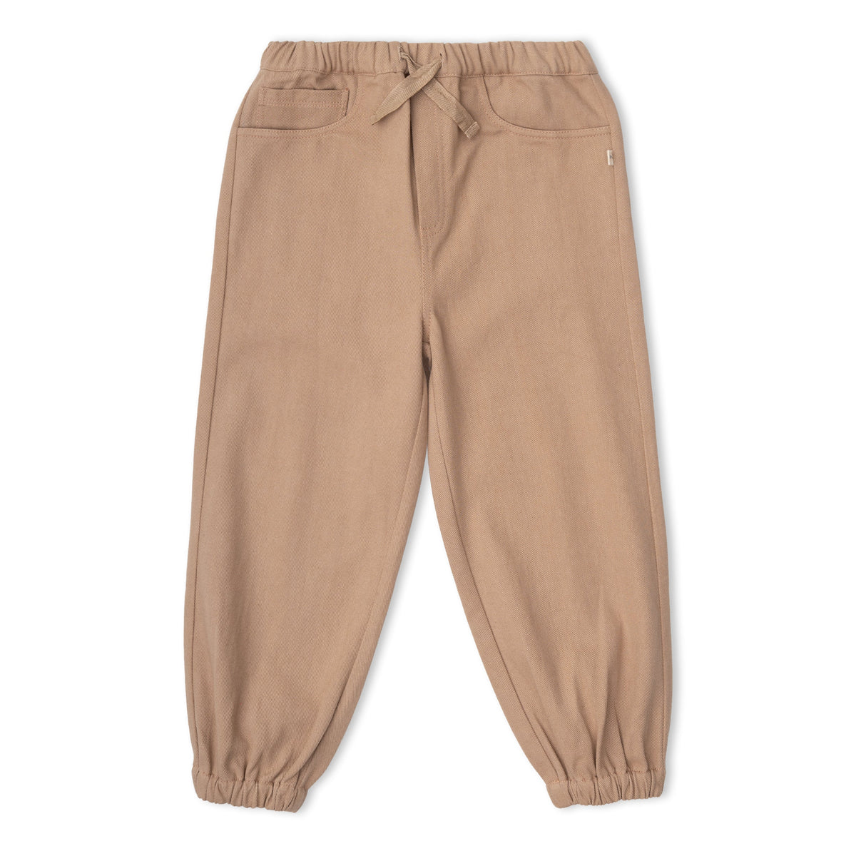 Organic Twill Joggers Pants - Taupe