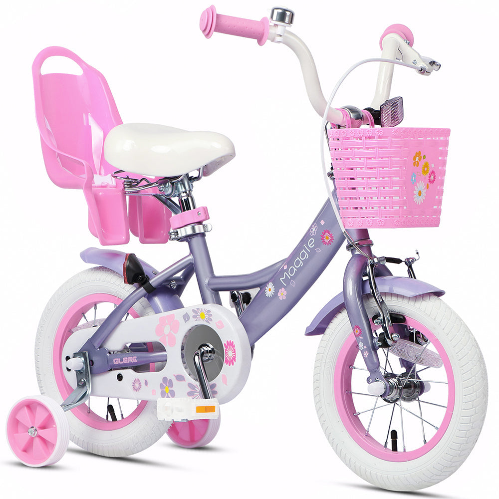 Glerc 12" Toddler Bike with Doll Seat For 2 - 4 Years Old - Maggie